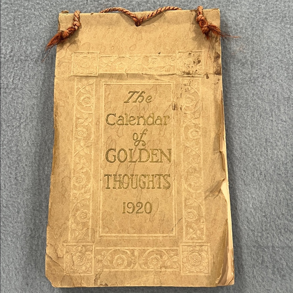 Vintage Calendar of Golden Thoughts 1920